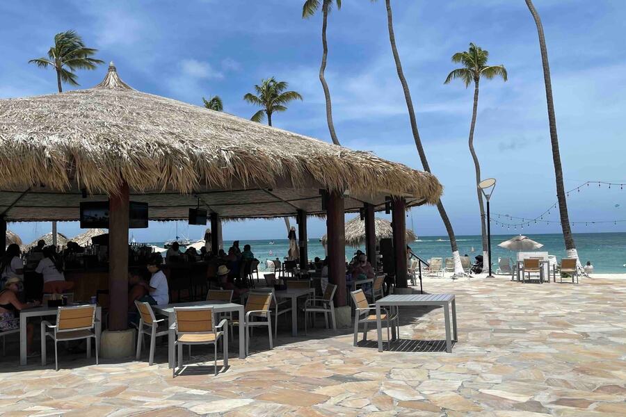 Swimming at Palm Beach Aruba